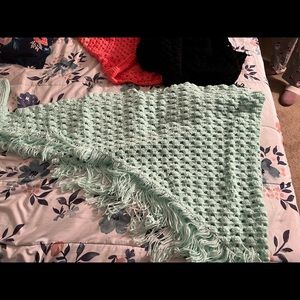 Hand made poncho that is very soft and cozy for any season of the year